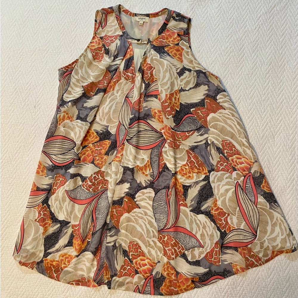 Floral Sleeveless Women's Dress - Multicolor